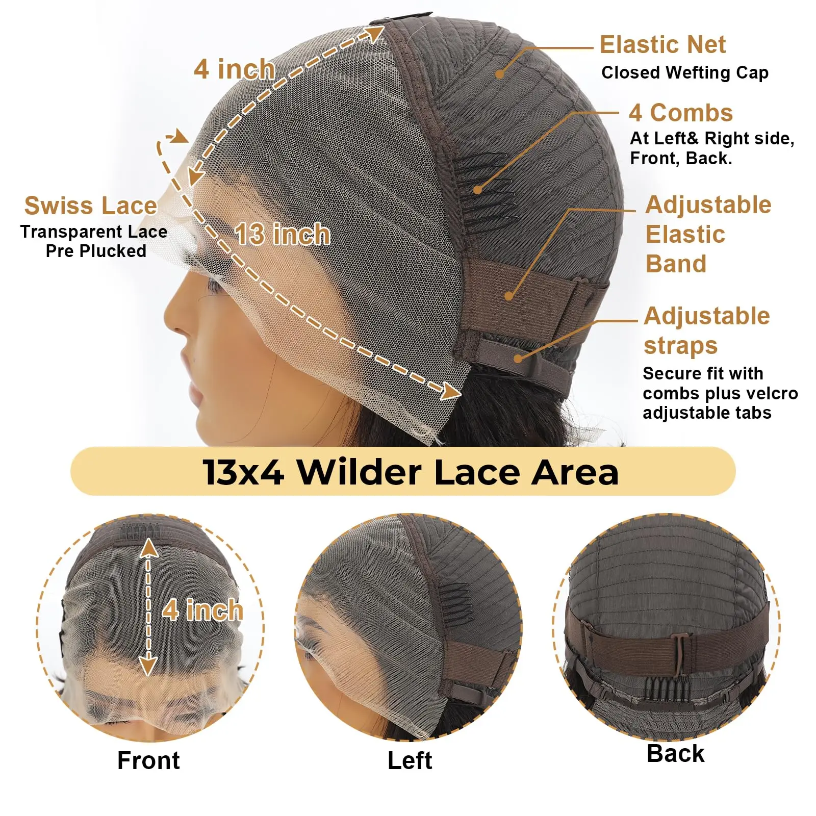 13x4 الدانتيل الشفاف قصيرة بوب شعر مستعار T جزء شعر مستعار الدانتيل البرازيلي الشعر البشري للنساء مستقيم عابث قطع شعر مستعار خصلات الشعر المستعار الإنسان #5