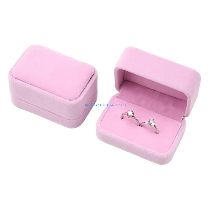 

C1FE Jewelry Box Jewelry Box Box Flannel Ring Box коробка для хранения женщин для женщин