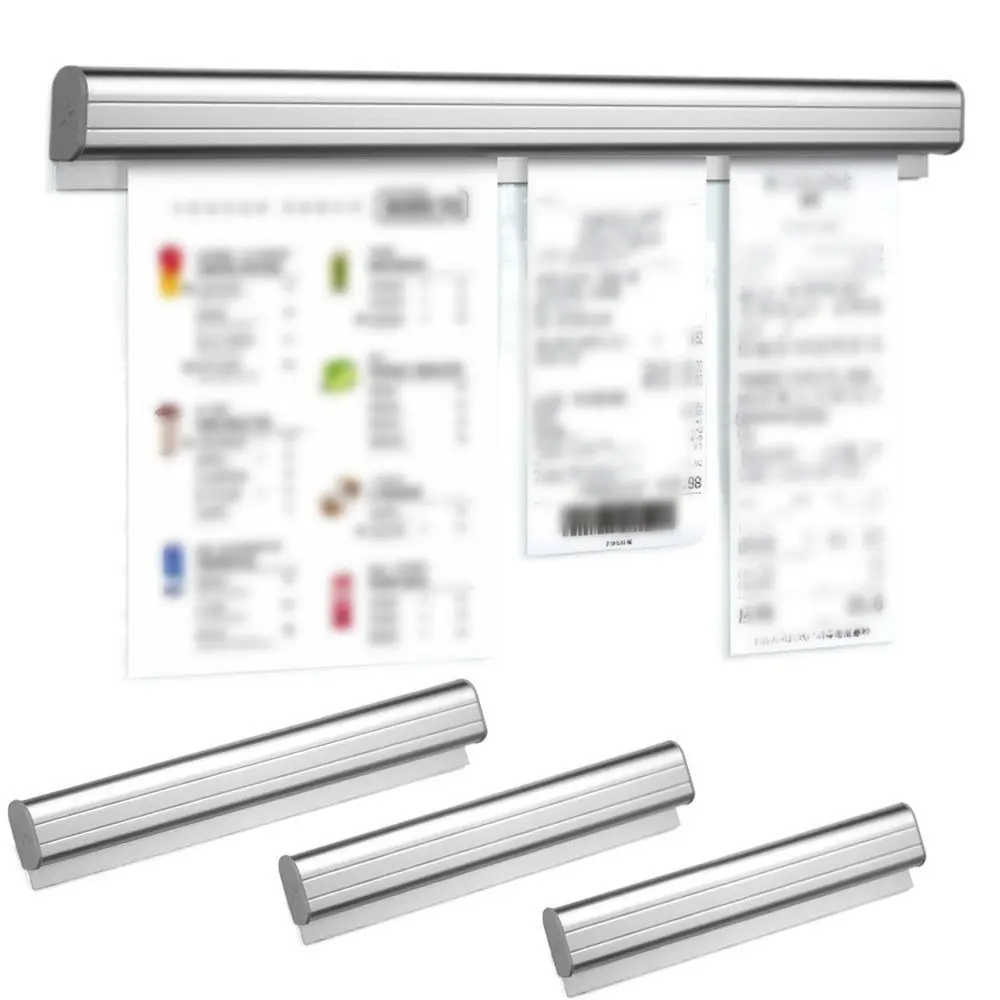 Punch-free Takeaway Order Organizer Slide Wall-mounted Menu Arranging Device Easy To Install Space Saving List Receipt Clip