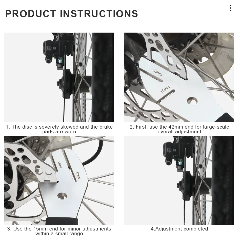 Fahrrad-Bremsscheiben-Richtschlüssel, Bremsscheiben-Ausrichtungswerkzeug, Edelstahl-Korrekturschlüssel, Fahrrad-Reparaturwerkzeug – Detail 11