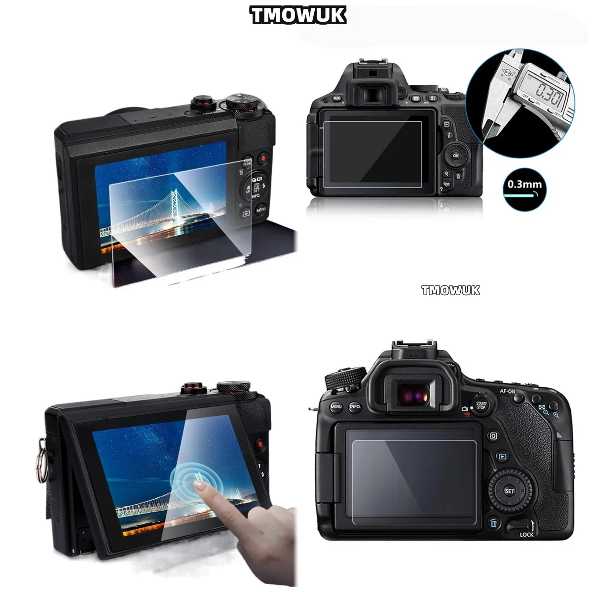 

For Canon G7X G9X G5X G7XII G9XII G5XII, Superior Scratch Resistance With HD Clear Screen Cover.