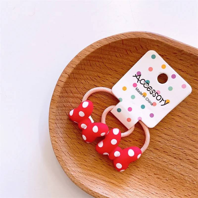 1 زوج ديزني ميني ماوس الشعر حبل العلاقات الفتيات الطفل ذيل حصان حامل الكرتون شريط مطاطي صغير الاطفال أغطية الرأس إكسسوارات الشعر هدية #3