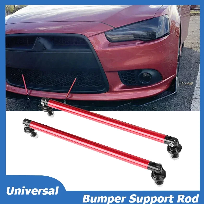 For Mitsubishi Lancer EVO X 2008-2017 200MM Adjustable Front Rear Bumper Lip Splitter Strut Rod Tie Support Bars Car Accessories