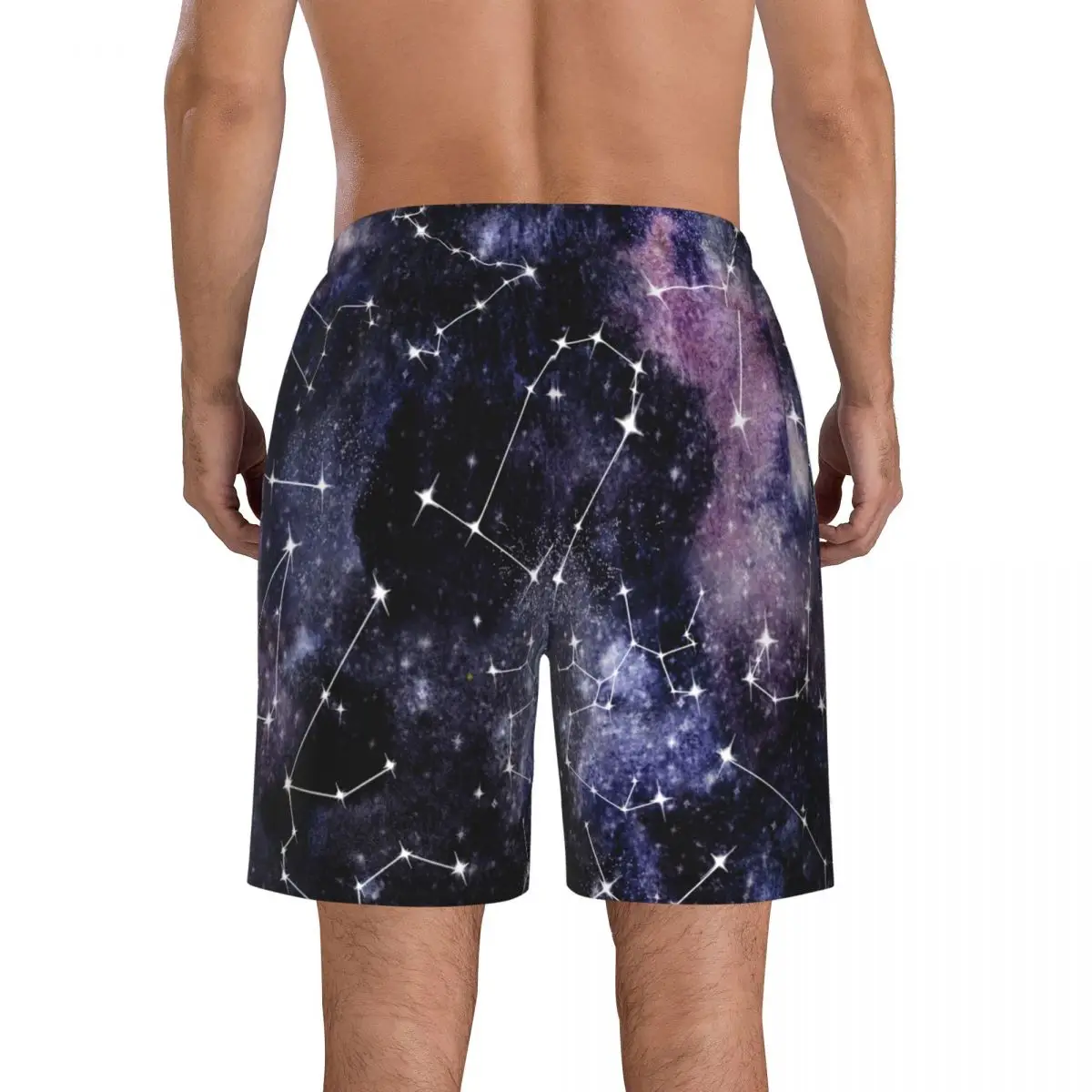 Men's Swimming Shorts Watercolour Cosmic Pattern Trunks Beach Wear