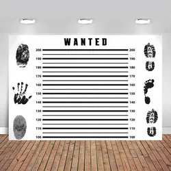 Backdrop Police Station Black Height Line Mugshot Suspect Fingerprint Clues Evidence Lead Register Mystical Party Background