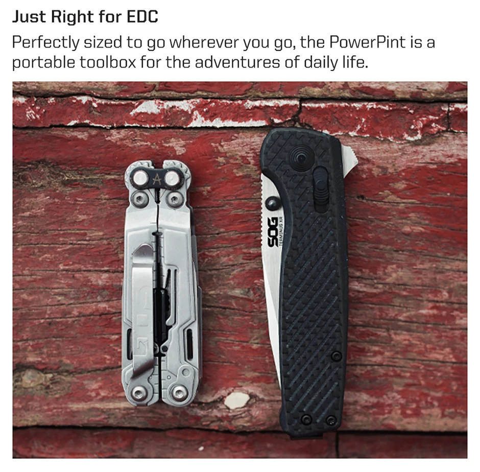 SOG PowerPint 18 in 1 Faltbare Multifunktionszange EDC Mini Multifunktions-Handwerkzeug mit Taschenmesser für Heimreparaturen, DIY und Camping – Detail 6
