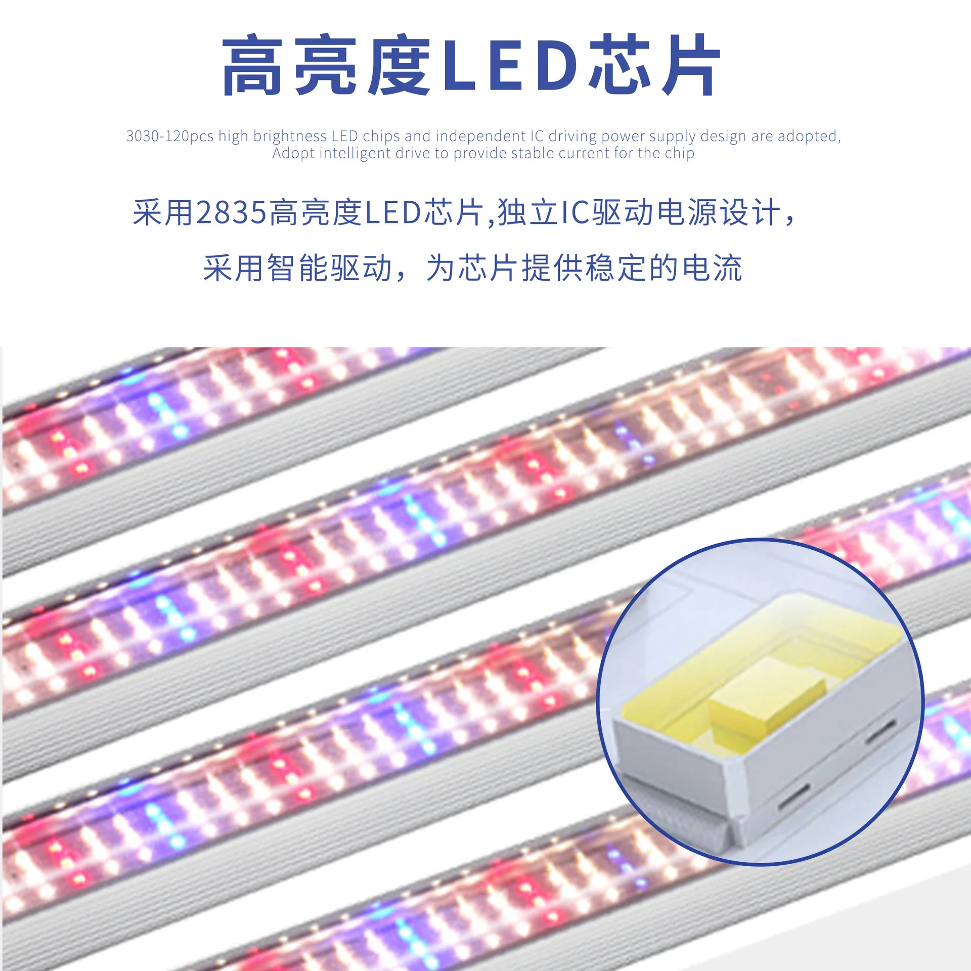 Grow LED แบบเต็มสเปกตรัมสำหรับปลูกต้นไม้ไฮโดรโปนิกส์แท่งไฟส่องสว่างแบบ780NM/4000K/