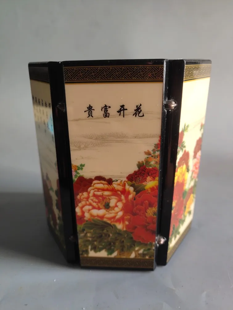 Chinese dual-use lacquer (blossoming wealth) penholder screen handmade home office penholder screen decoration