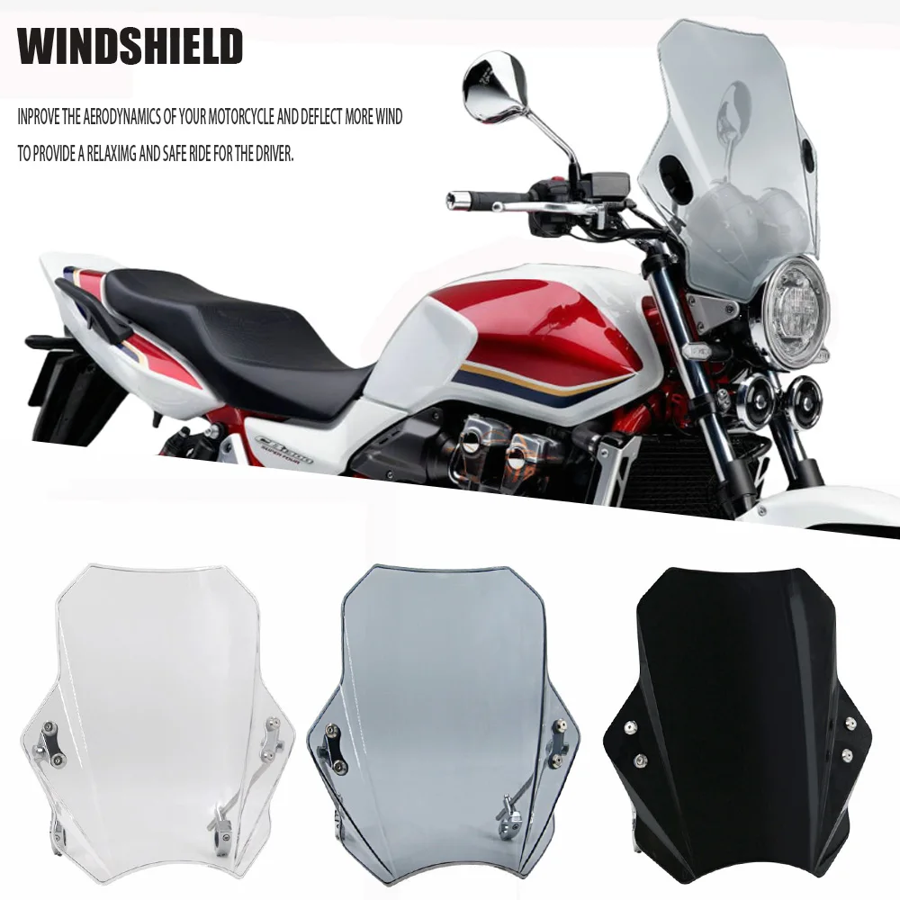 

For Honda CB1300 Super Four 2016-2023 Motorcycle Universal Adjustable Windshield Handlebar tube diameter 22.25.28 MM