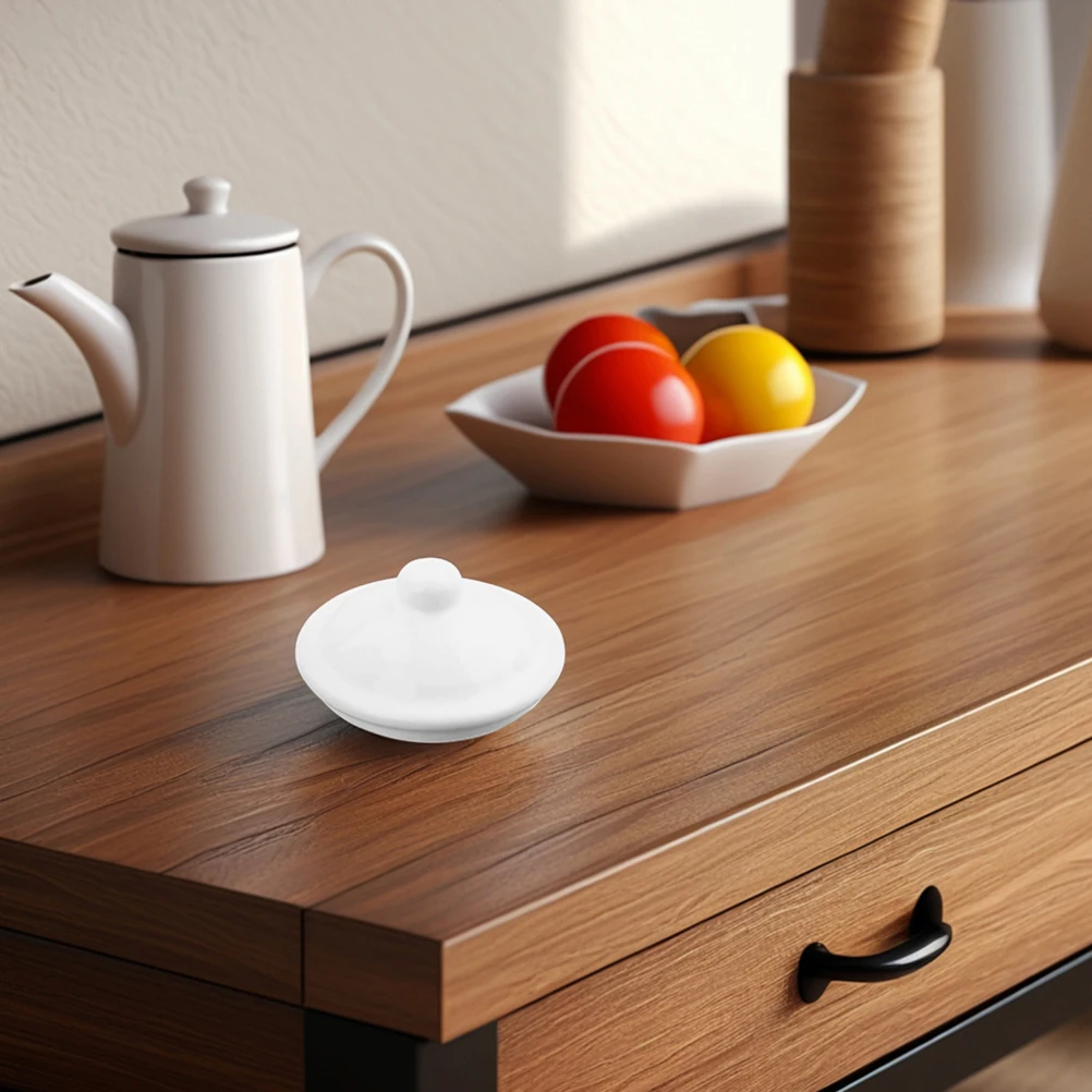 

5pcs Enamel Cup Lids Universal Round Design Compatible Tea Ceramic Water Cups Travel Safe Mug Cover Replacement