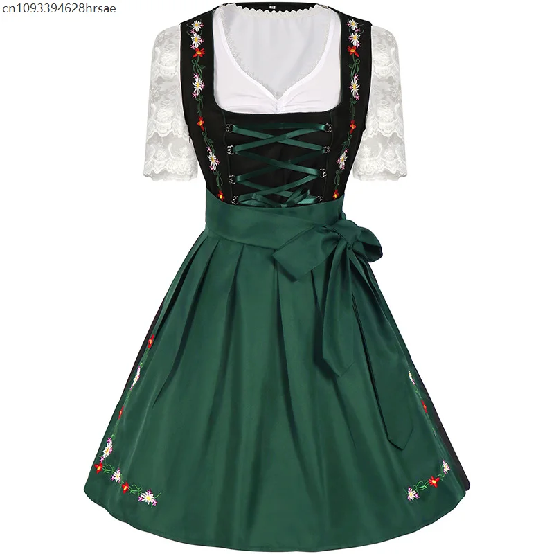 

Halloween Oktoberfest Women'S Dress Short Sleeve Ladies Dresses Waist Bandage Stage Costume Costume Party Dresses For Ladies