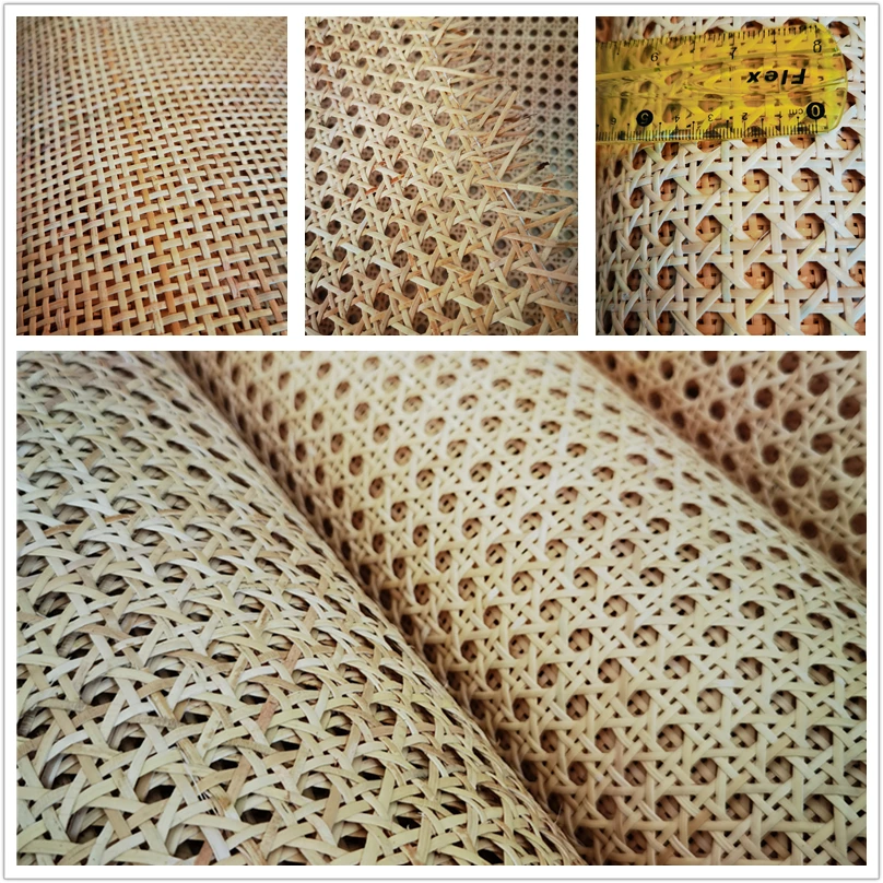 60CM/70CM X 0.5-1 Meters Rattan Cane Webbing Roll Natural Real Rattan For Chair Table Furniture Material