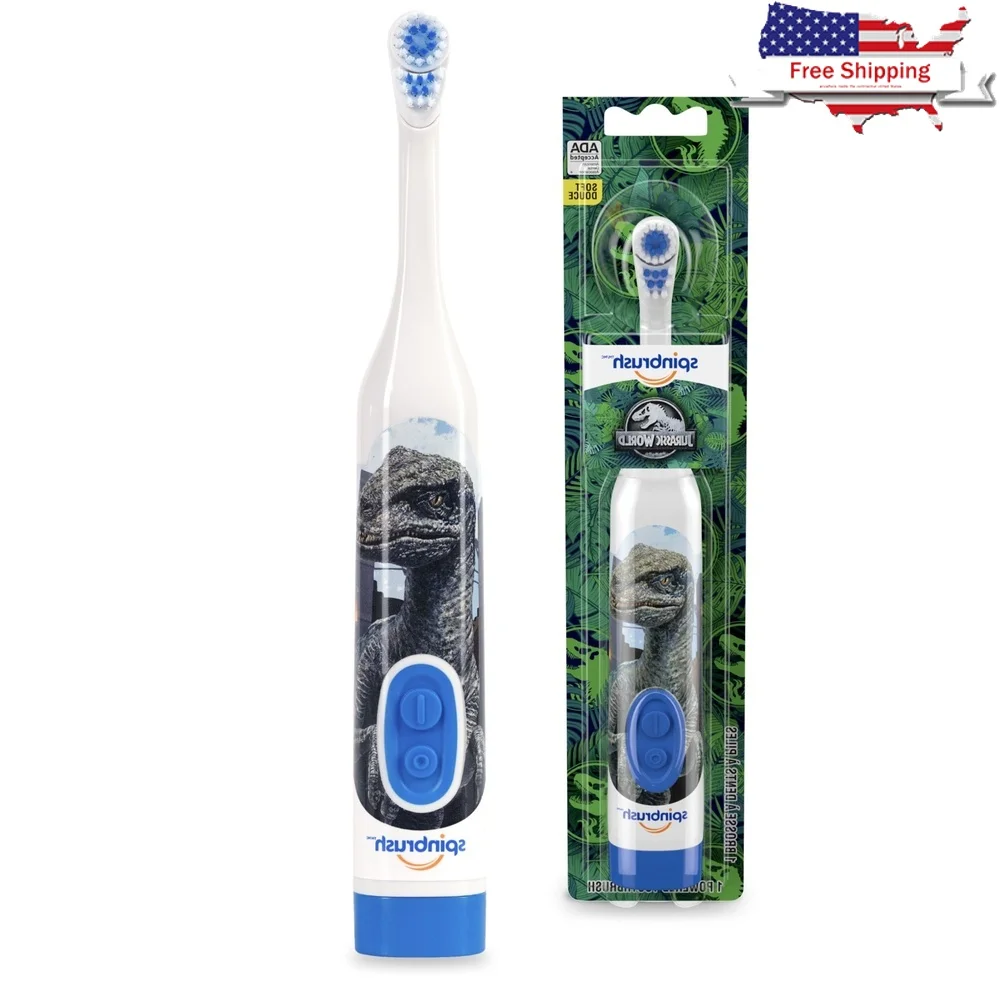 

Детская электрическая зубная щетка «Мир Юрского периода», на батарейках, мягкая щетина, герметичная, простая в использовании, здоровый уход за полостью рта, гигиена зубов