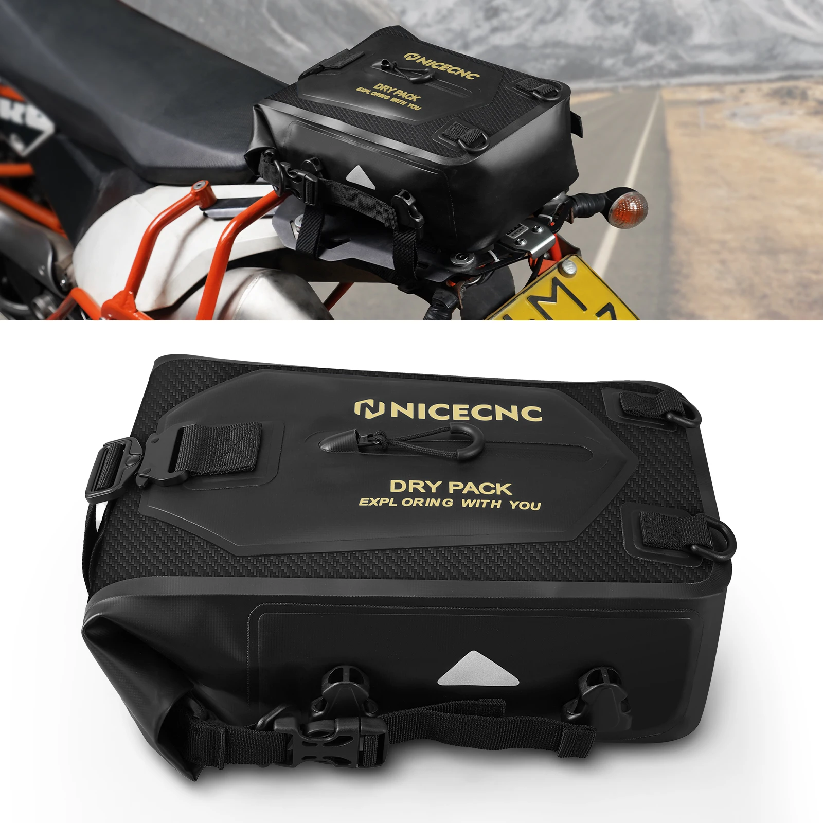 NICECNC Motorcycle Crash Bar Saddlebag for BMW R1200GS R1250GS LC Waterproof Multi-Pocket Tool Storage Bag Moto Side Frame Pack