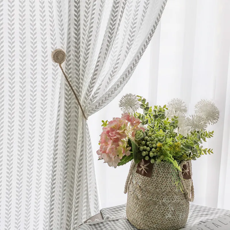 Arrival Thickened White Sheer Nordic Light Luxury Curtain  Light-Permeable Blackout Curtains for Living Dining Room Bedroom