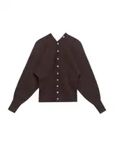 Moda feminina botão frontal com decote em v malha cardigan camisola manga longa bainha cabida chique outerwear feminino topos