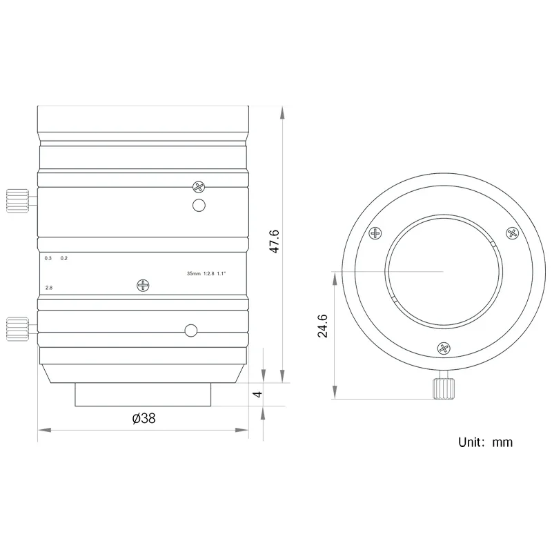 HIKROBOT MVL-KF3528M-12MPE 12MP 35mm F2.8  1.1