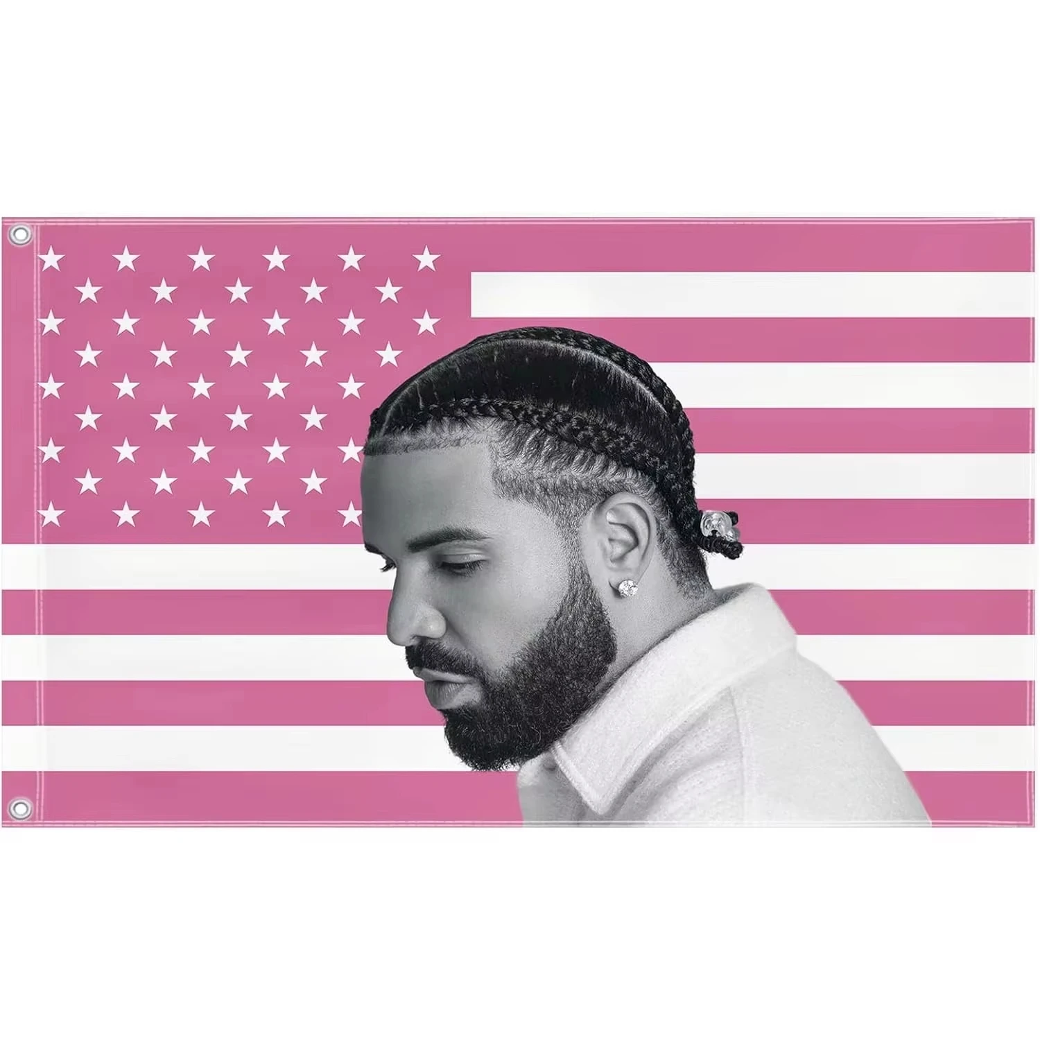 1 قطعة دريك الوردي العلم الأمريكي نسيج الديكور العلم الأمريكي غرفة نوم غرفة المعيشة نسيج الديكور عنبر الجدار الديكور #2