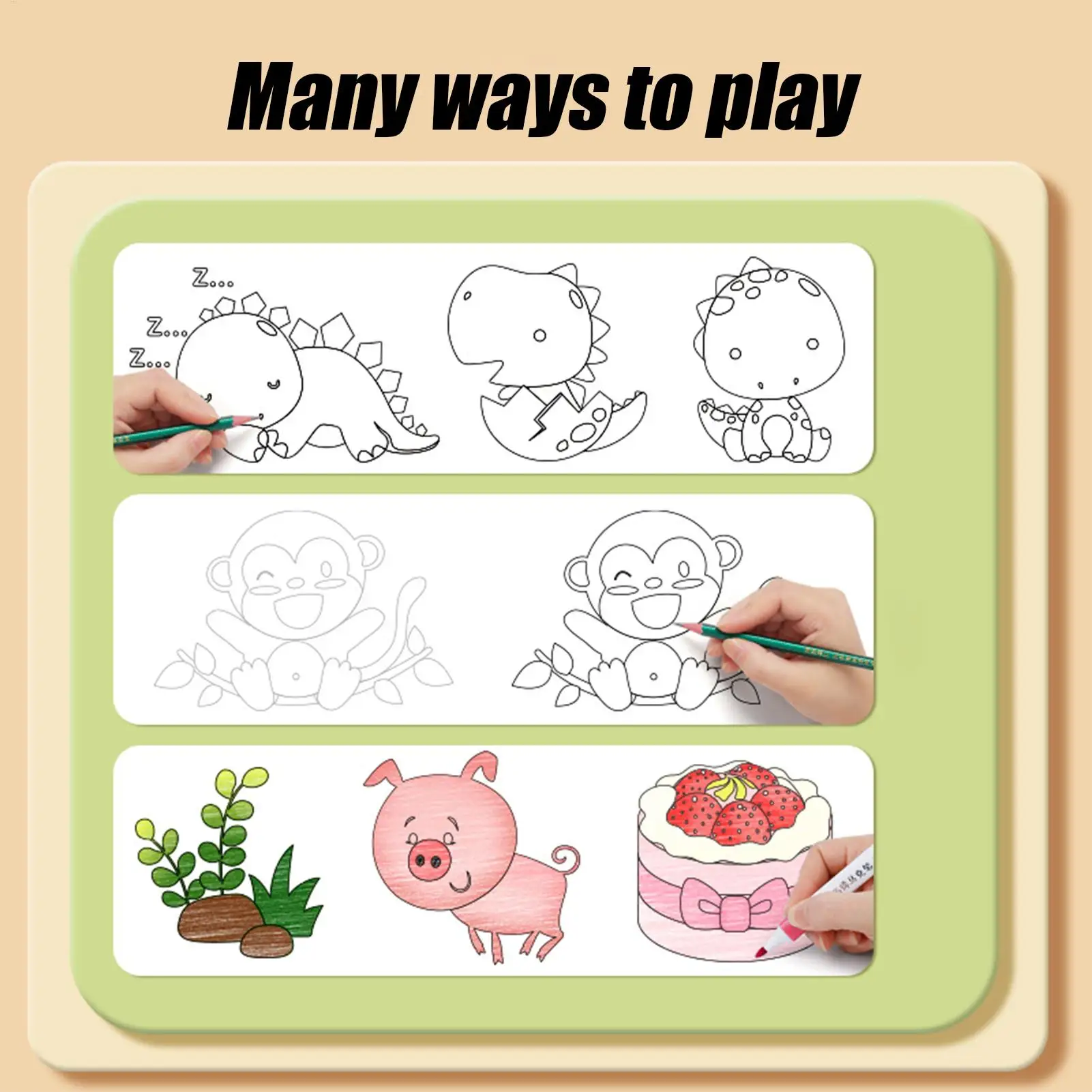 Kinder Tracing Buch Stift Control Training Zeichenbuch Tracing Papier Färbung Interaktives Zeichenpapier Lernen Lernspielzeug