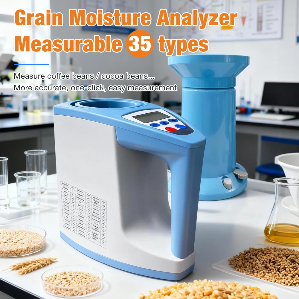

35 Types Grain Moisture Tester Coffee Beans Corn Wheat Rice Peanuts Moisture Tester Digital Peas Grains Moisture Humidity Meter