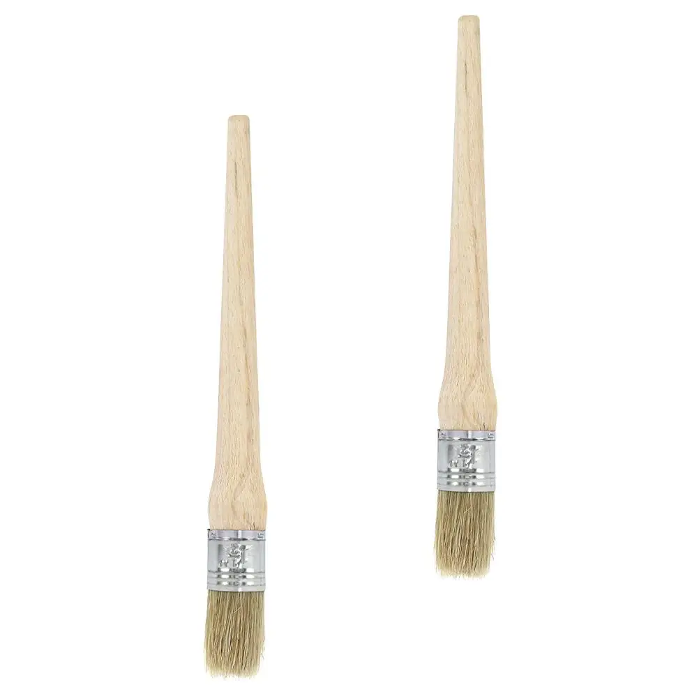 

Round Head Paint Brushes Durable Wax Brush Ergonomic Handle Varnishes Acrylic Watercolor Oil Painting Tool Practical Artist