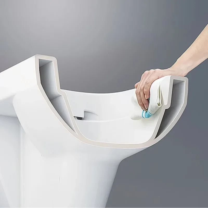 Smart Home Smart Wall Mounted Hidden Toilet Automatic Cover P Type Trap Drainage Remote Control Ceramics