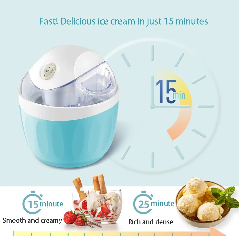 Image 3: Machine à crème glacée électrique portable, machine à crème glacée DIY, machine à yogourt glacé, smoothie, milkshake, 500 ml