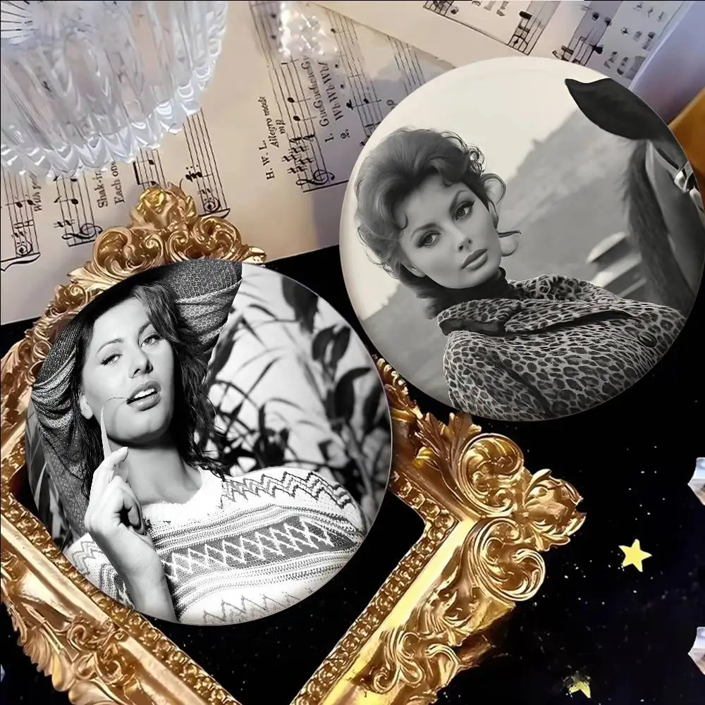 أنيمي صوفيا لورين شارة صفيح عملة بروش الملابس على ظهره اكسسوارات التلبيب دبوس #2