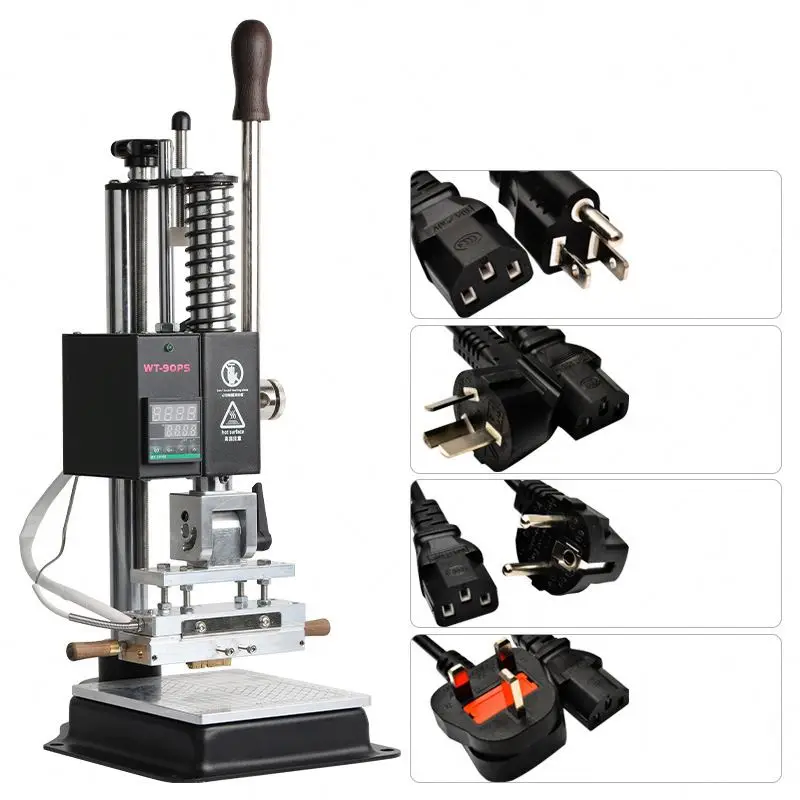 Mini Handheld Hot Stamping Embossing Hot Stamping Machine 10X13cm Suitable for Leather Wood Plastic Paper