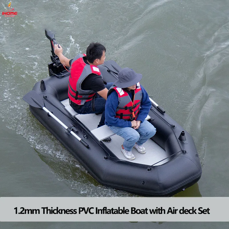 

1.2mm Thickness Inflatable Boat with Air Deck Set for Lake River Water Sports LUYA Fishing Kayaking Universal Propeller Seat