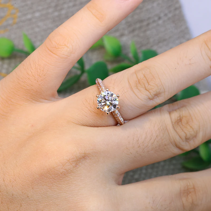 1.52ct DEF Color VS-VVS CVD HPHT Lab Growm Diamond Ring 100% 14K Gold Jewelry Engagement Ring for Women with IGI Certicfication