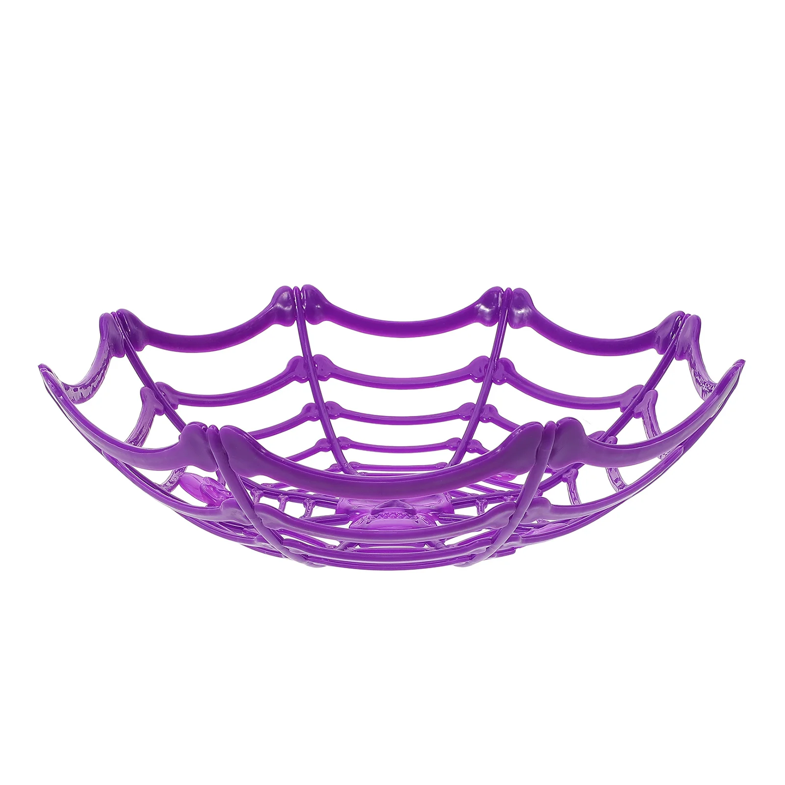

Spider Web Fruit Halloween Candy Plastic Snack Serving Basket Kitchen Storage Container French Fries Basket Food Serving