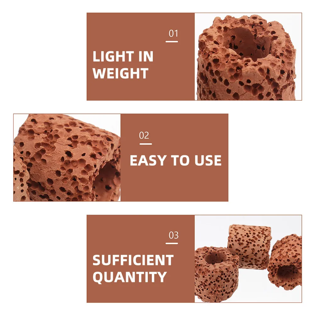 20Pcs Ceramic Plant Fixed Rings Pottery Water Plant Holder Fish Tank Aquarium Decoration Aquatic Grass Fixed Cup