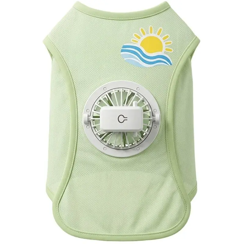 ABUI-Sunproof Dog Vest With Fan Removable USB Charging 3-Speed Wind Setting Summer Pet Clothes