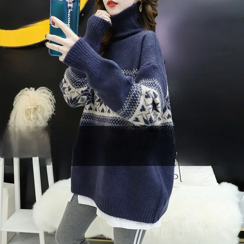 

Женский свободный свитер на подкладке Fce, осень-зима, модный базовый слой, прямой свитер для поездок на работу, pe