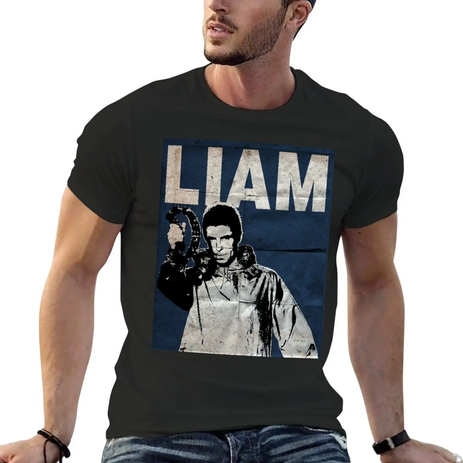 

Vintage liam gallagher art T-Shirt custom shirt anime stuff mens graphic t-shirts anime