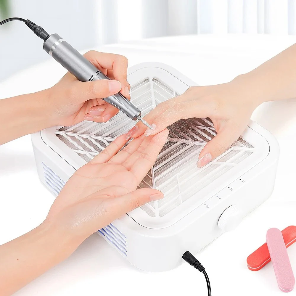 

Turbine Brushless Nail Dust Remover Strong Suction 120W Nail Vacuum Cleaner for Manicure with Removable Filter Speed Adjustable