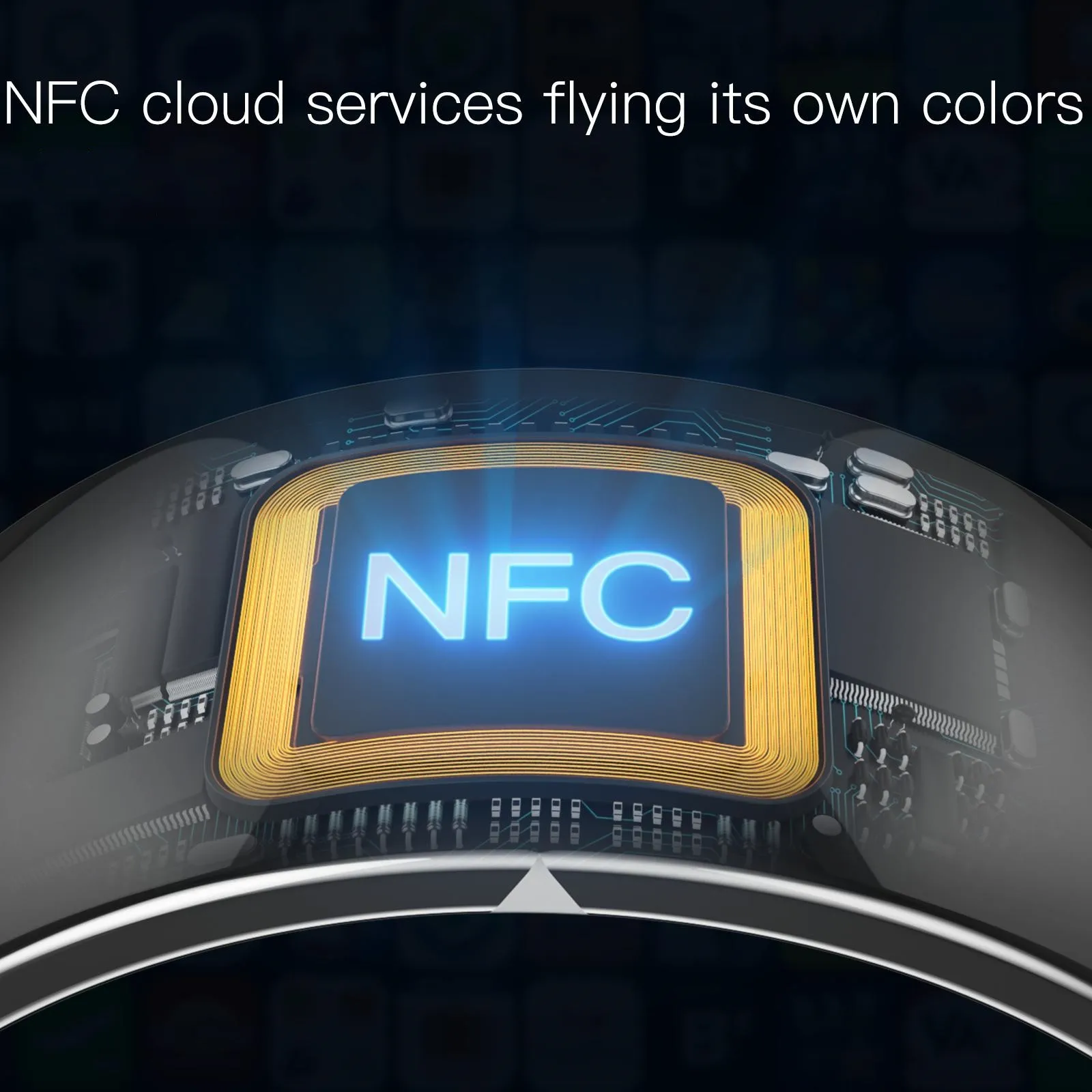 R4 Ceramics Calling Ring Access Control Smart Ring With NFC Contactless Payment for Women