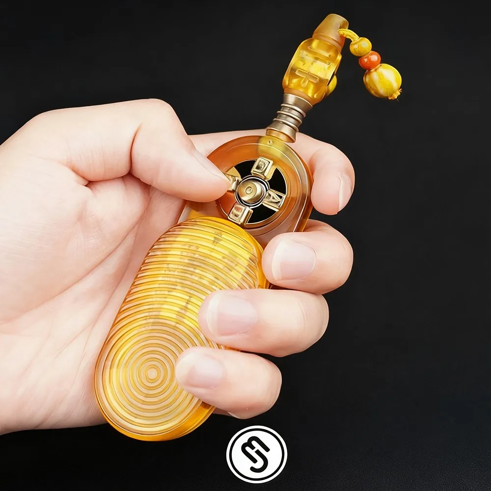 My Joys EDC Fidget Slider PEI gira izquierda y derecha 360 °   Empuje los dispositivos del alivio de la ansiedad del deslizador con el espinner del pendiente