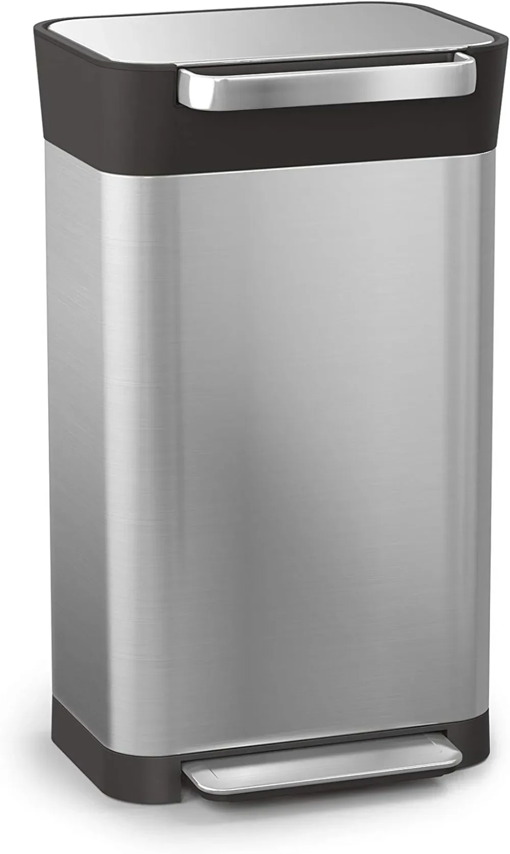 Joseph Joseph Intelligent Waste Titan Trash Can Compactor with Odor Filter, Holds Up to 90L After Compaction Stainless Steel 30L