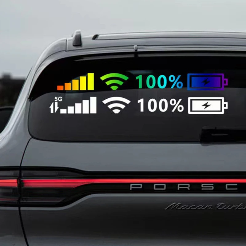 Personalized 5G Mobile Phone Signal Sign Wifi Car Vinyl Stickers Decals Car Motocycle Stickers Bike Decoration Car Stickers