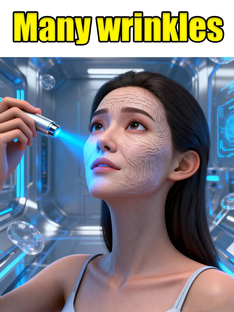 Blaulichtstift zur Reparatur von Gesichtsfalten