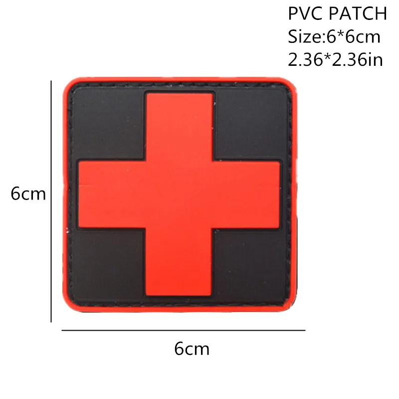 IR Reflective Medic Paramedic Tactical Army Badge Tactical Military Patche 3D Red Cross Flag of Switzerland Swiss Cross Patch