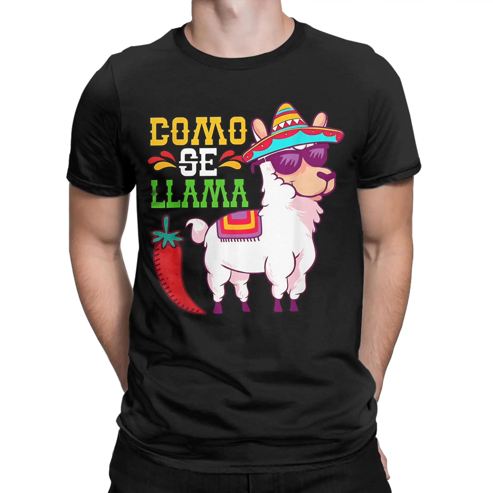 Men Como Se Llama Cinco De Mayo May Th  T Shirt  100% Cotton Tops Funny Short Sleeve Round Neck Tee Shirt Printed T-Shirts