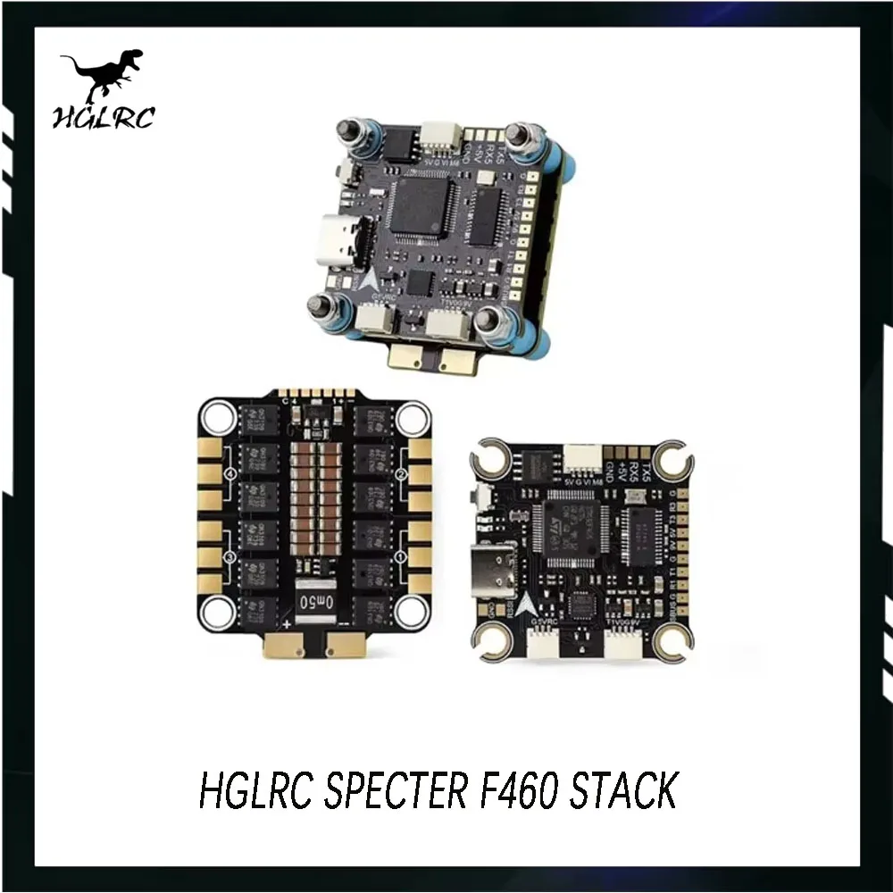 

HGLRC SPECTER F460 Stack F405 V2 Flight Controller 4in1 ESC - BLHELI_S 60A MPU6000 30X30mm 2-6S for RC FPV Freestyle Drone