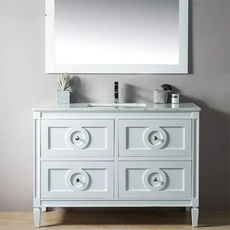 Modern American bathroom cabinet custom floor light luxury washstand