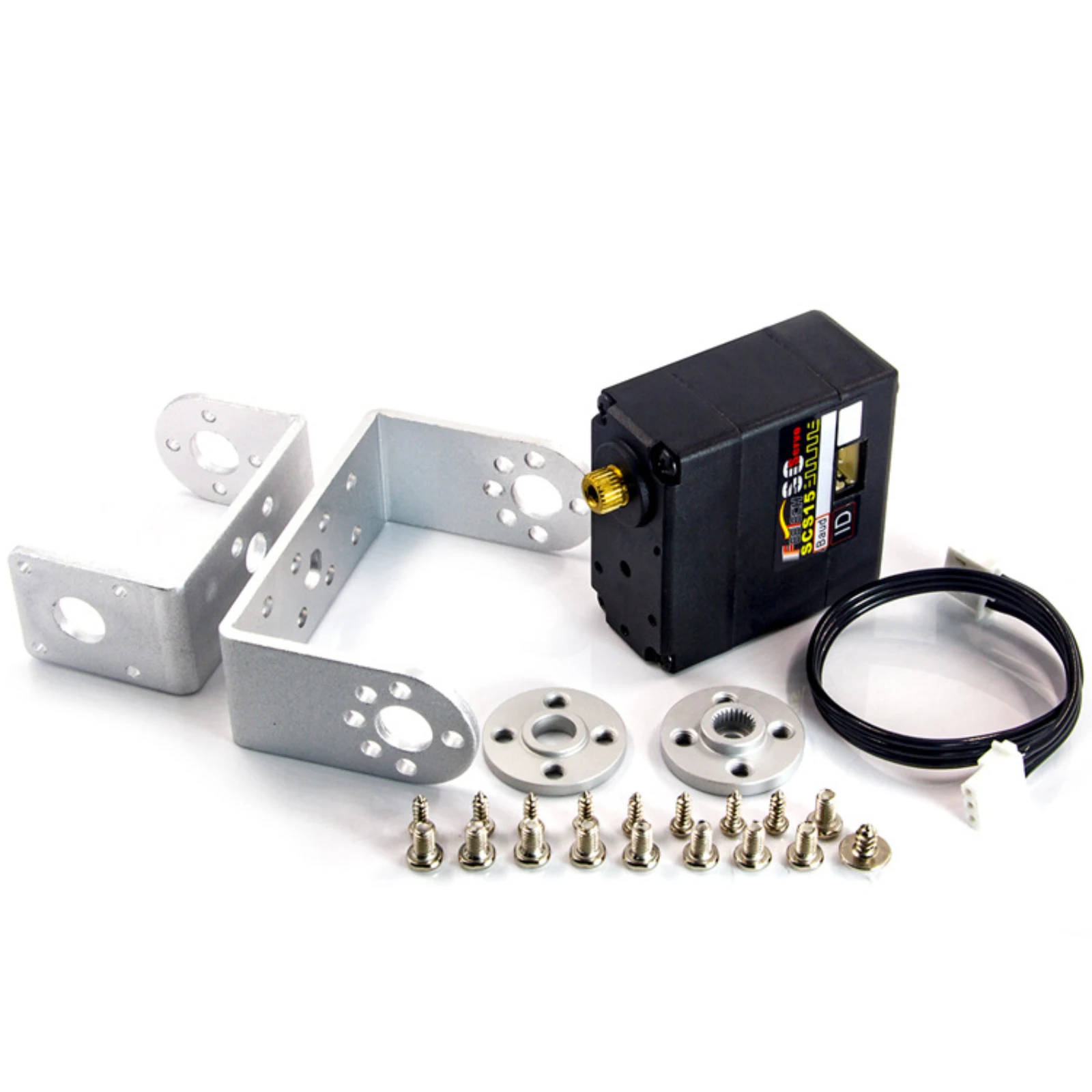 Dubbele as 15 kg SCS15 seriële servomotor 180 °   Hoek regelbaar met beugelservo's DIY speelgoedonderdelen voor intelligent robotmodel