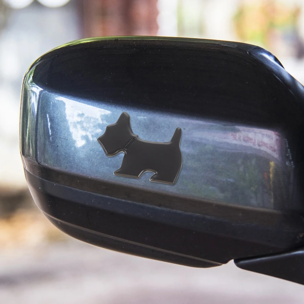 

2pcs 3D Dog Car Sticker Bumper Scratch Resistant Automotive Exterior Decoration Window Side Rear Cute Pet Lover Accessory