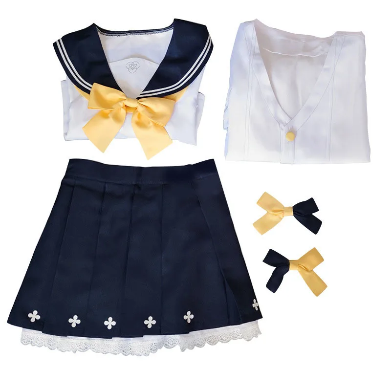 Blue Archive Ajitani Hifumi Cosplay Costume Girls Sailor Fuku Cute Japanese JK uniform