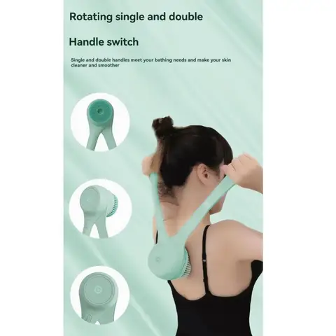 【ESSENTIALS 】Rechargeable Electric Body For Cleansing Brush Waterproof With 3 Brush Heads, For Skin For Cleansing And Massaging